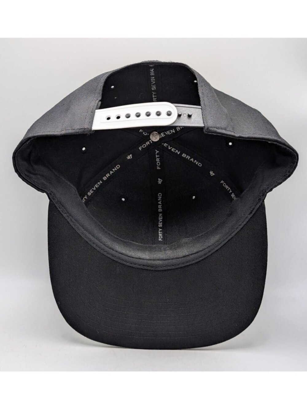 Chicago White Sox Snapback Hat YOUTH '47 Brand Black White Checkered Flat Bill - Picture 4 of 6